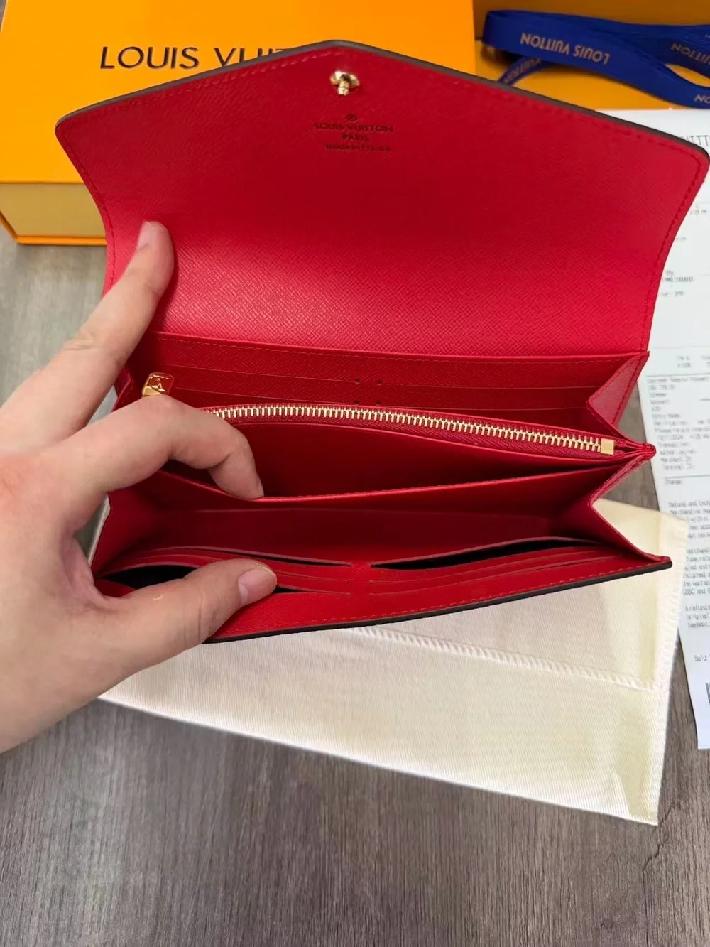 Louis Vuitton Brown Monogram Envelope Wallet with Gold-Tone Snap